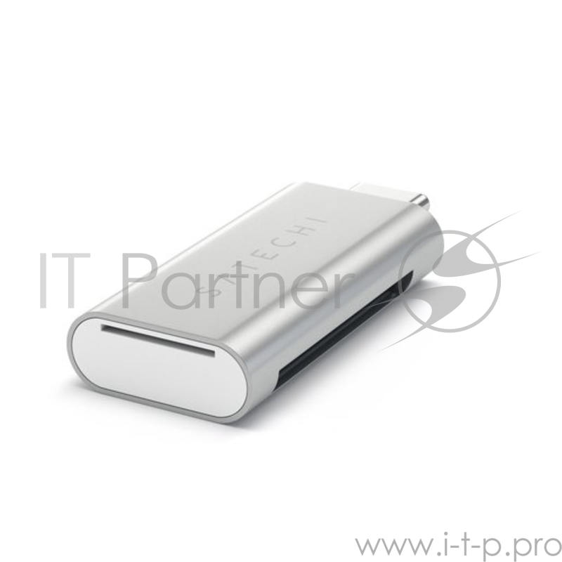 Кардридер Satechi Aluminum Type-C USB 3.0 and Micro/SD. Интерфейс Type-C. Цвет серебряный.