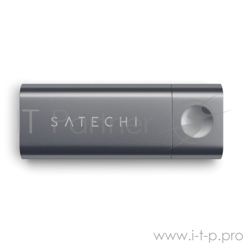 Кардридер Satechi Aluminum Type-C USB 3.0 and Micro/SD. Интерфейс Type-C. Цвет серый космос.