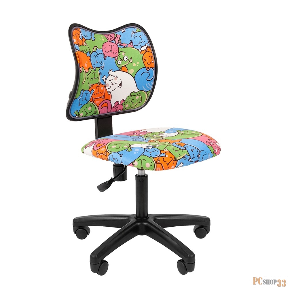 Кресло Chairman Kids 102 Россия ткань котики (чер) (7036672)