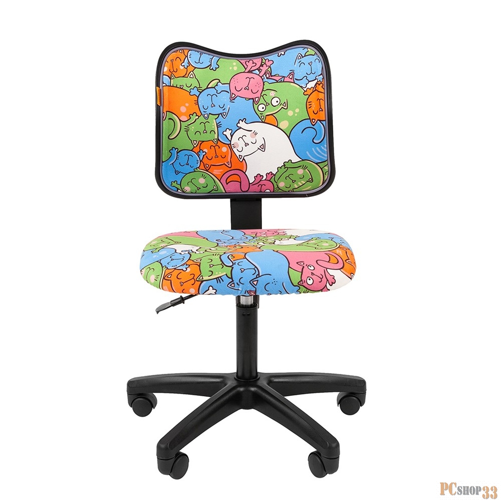 Кресло Chairman Kids 102 Россия ткань котики (чер) (7036672)