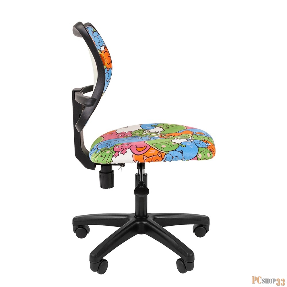 Кресло Chairman Kids 102 Россия ткань котики (чер) (7036672)