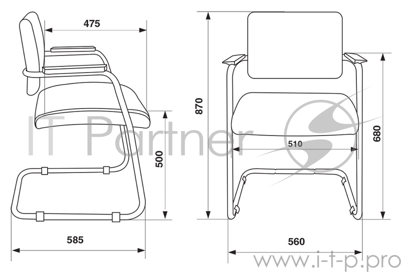 Кресло Бюрократ CH-271N-V/SL/BLACK черный зеркальный хром искусственная кожа