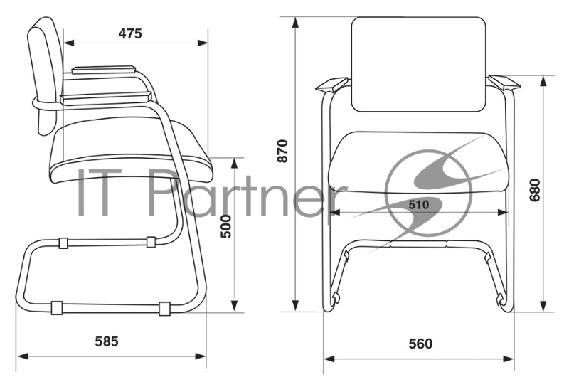 Кресло Бюрократ CH-271N-V/BLACK черный Leather Black искусственная кожа