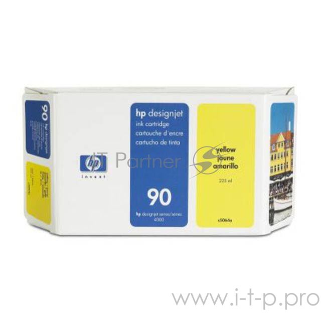 Картридж струйный HP №90 C5064A желтый для HP DJ 4000/4000ps/4500/4500p (225мл)