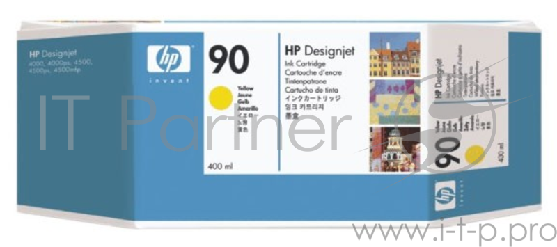 Картридж струйный HP №90 C5065A желтый для HP DJ 4000/4500 (400мл)
