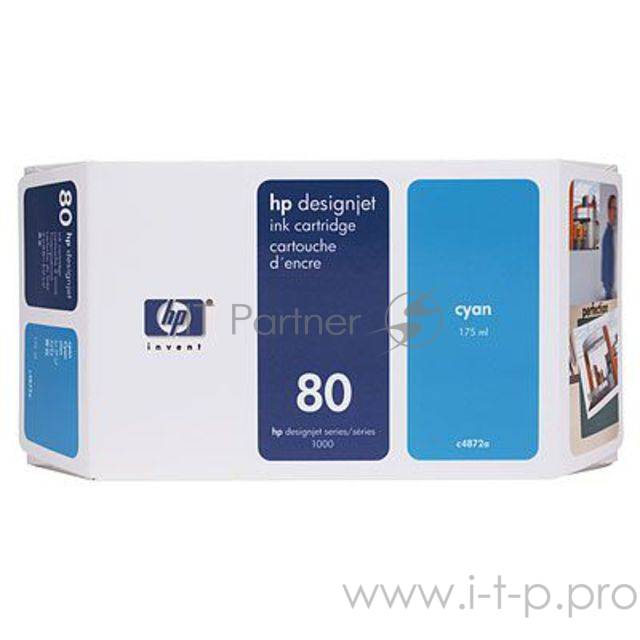 Картридж струйный HP №80 C4846A голубой для HP DJ 1050/1055