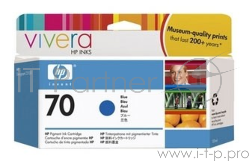 Картридж струйный HP №70 C9458A голубой для HP DJ Z2100/Z3100 (130мл)