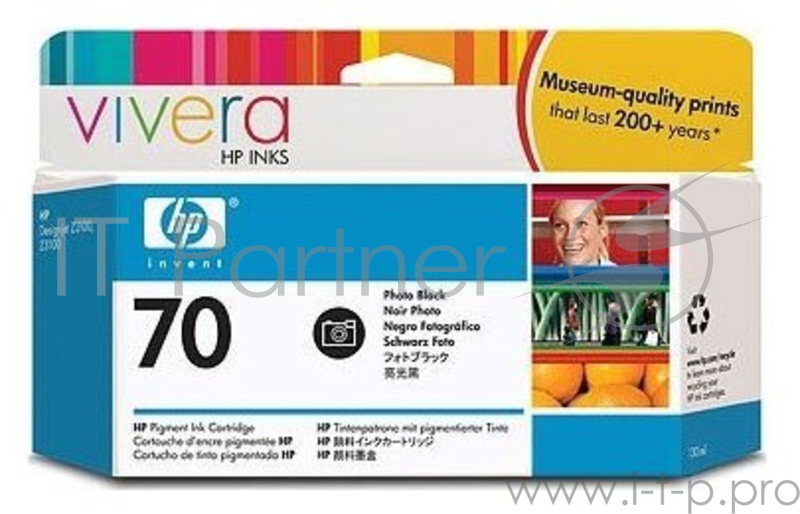 Картридж струйный HP №70 C9449A фото черный для HP DJ Z2100/Z3100 (130мл)