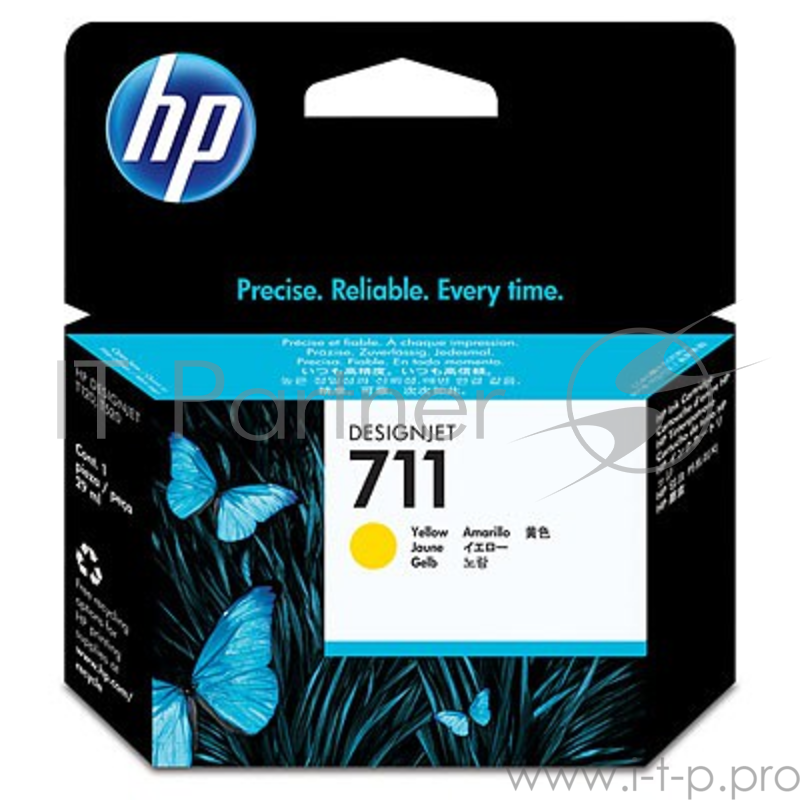 Картридж струйный HP №711 CZ132A желтый для HP DJ T120/T520 (29мл)
