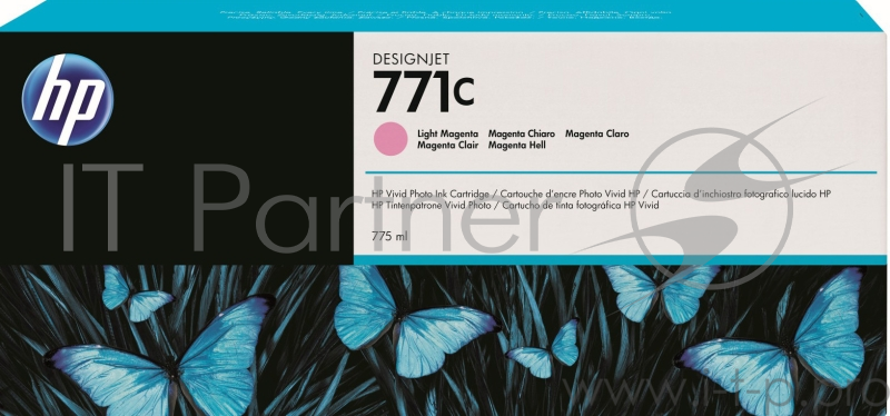 Картридж струйный HP №771C B6Y11A светло-пурпурный для HP DJ Z6200 (775мл)