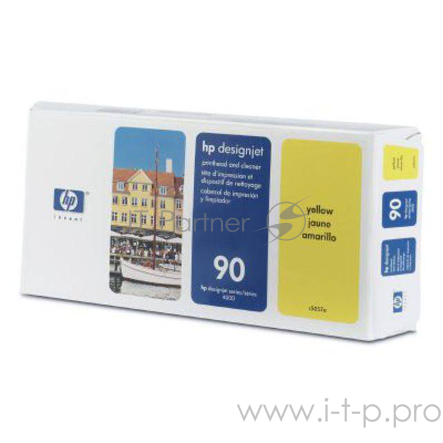 Картридж струйный HP №90 C5057A желтый печатающая головка для HP DJ 4000/4000ps/4500/4500ps