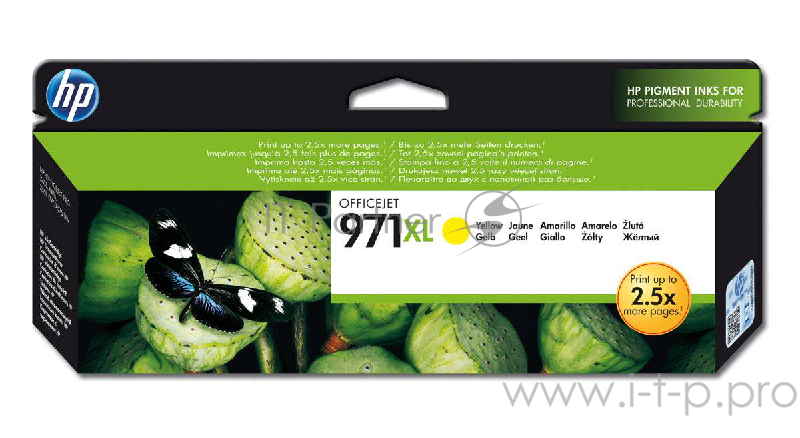 Картридж струйный HP 971XL CN628AE желтый для HP OJ Pro X476dw/X576dw/X451dw/X551dw (6600стр.)