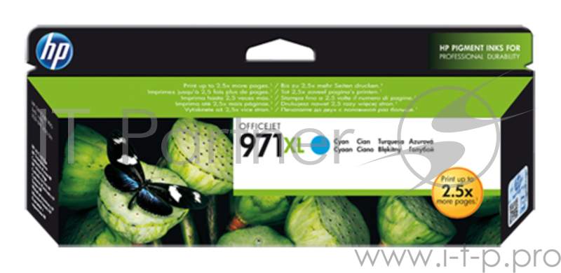 Картридж струйный HP №971XL CN626AE голубой для HP OJ Pro X476dw/X576dw/X451dw/X551dw (6600стр.)