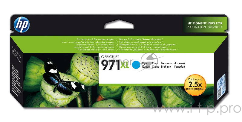 Картридж струйный HP №971XL CN626AE голубой для HP OJ Pro X476dw/X576dw/X451dw/X551dw (6600стр.)