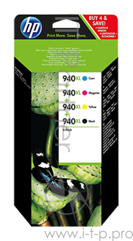 Картридж струйный HP 940XL C2N93AE голубой/пурпурный/желтый/черный набор карт. для HP OJ Pro 8000/8500