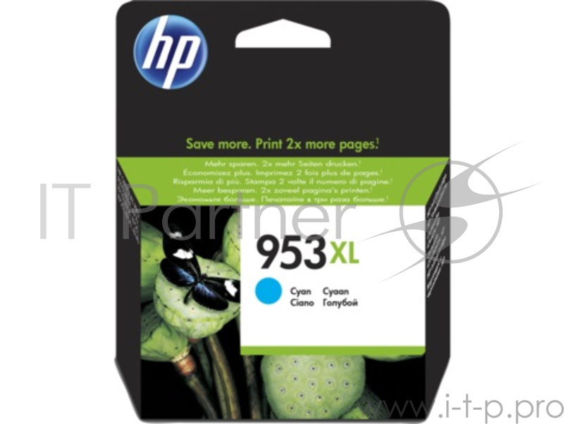 Картридж струйный HP 953XL F6U16AE голубой для HP OJP 8710/8715/8720/8730/8210/8725 (1600стр.)