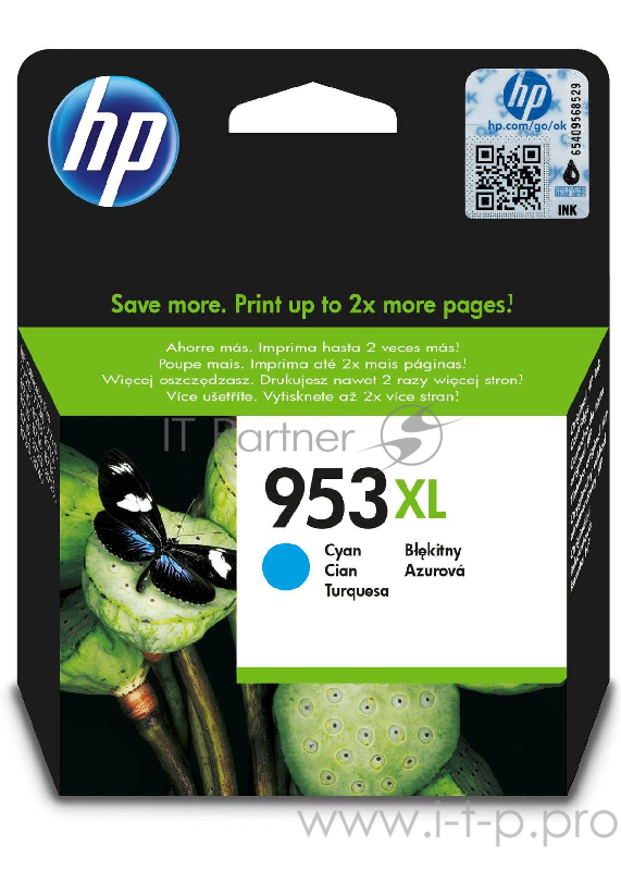Картридж струйный HP 953XL F6U16AE голубой для HP OJP 8710/8715/8720/8730/8210/8725 (1600стр.)