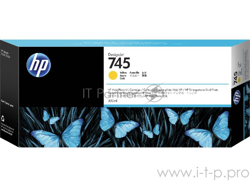 Картридж HP 745 300-ml Yellow Ink Cartridge