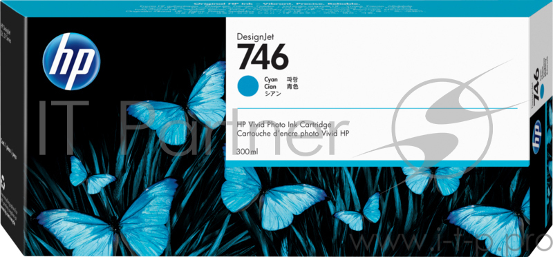 Картридж HP 746 300-ml Cyan Ink Cartridge