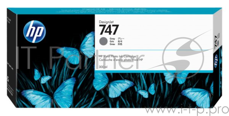 Картридж HP 747 300-ml Chromatic Gray Cartridge для HP DesignJet Z9+ , серый