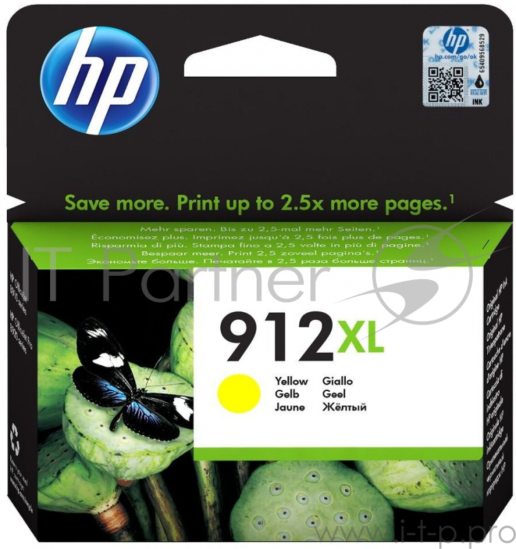 Картридж струйный HP 912 3YL83AE желтый (825стр.) для HP DJ IA