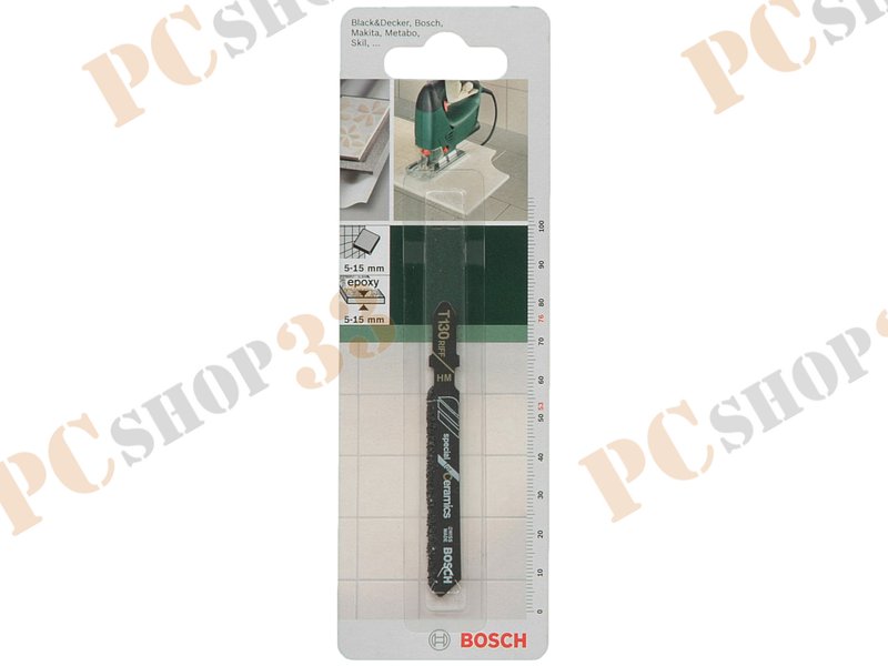 Оснастка к лобзику пильное полотно Bosch T 130 RF HM 2609256739, для плит