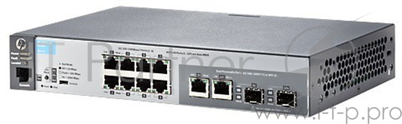 Сетевое оборудование HP J9777A HP 2530-8G Switch (Managed, L2, 8*10/100/1000 + 2*10/100/1000 or SFP, Fanless design, Rackmount 19”)