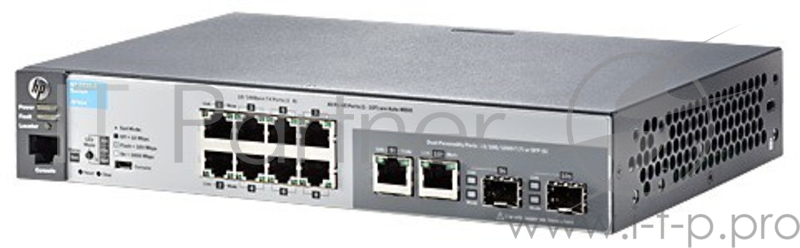 Коммутатор HPE 2530-8-PoE+ J9780A управляемый 19U 8x10/100BASE-TX 2x10/100/1000BASE-T 2x10/100/1000BASE-T/Mini GBIC (SFP)