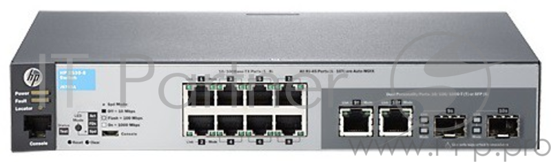 Коммутатор HPE 2530-8-PoE+ J9780A управляемый 19U 8x10/100BASE-TX 2x10/100/1000BASE-T 2x10/100/1000BASE-T/Mini GBIC (SFP)