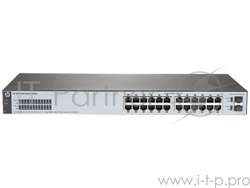 Сетевое оборудование HP J9980A HP 1820-24G Switch (WEB-Managed, 24*10/100/1000 + 2*SFP, Fanless, Rack-mounting, 19)
