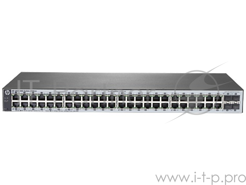 Сетевое оборудование HP J9981A HP 1820-48G Switch (WEB-Managed, 48*10/100/1000 + 4*SFP, Fanless, Rack-mounting, 19)
