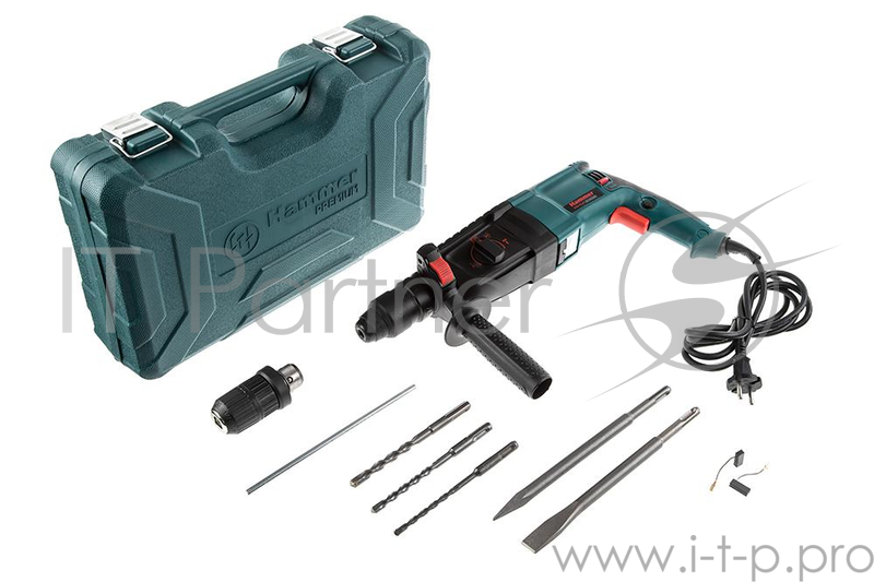 Перфоратор HAMMER PRT800CE PREMIUM 800Вт SDS+ 26мм 0-1150об/мин 3.0Дж 3 режима кейс