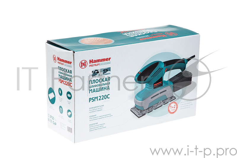 Шлиф.машинка плоская HAMMER PSM220С PREMIUM 220Вт 6000-11000об/мин 90x187мм