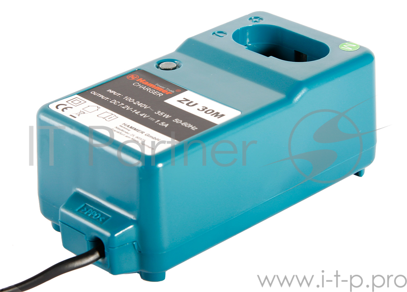 Аккумуляторы и Зарядные устройства Зарядное устройство Hammer Flex ZU 30M для Ni-Cd аккумуляторов MAKITA, 7.2В-14.4В, 1.5А 18553 218-002