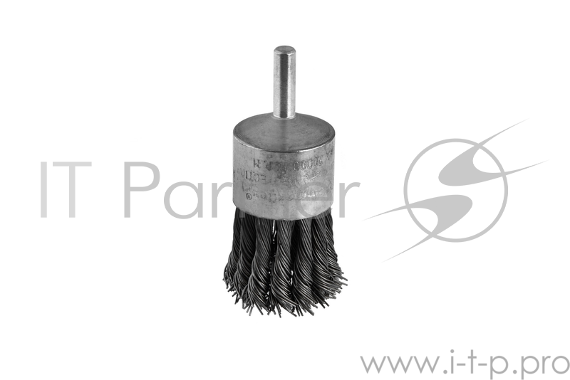 Кордщетка Hammerflex 207-211 28мм d6 тип венчик, латунированная, из волнистой проволоки, с хвостов