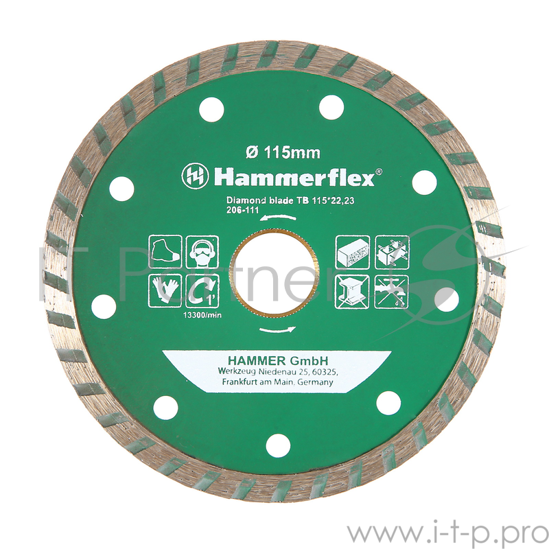 Диск алмазный Hammerflex 206-111 DB TB 115*22мм турбо