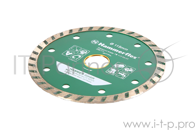 Диск алмазный Hammerflex 206-111 DB TB 115*22мм турбо