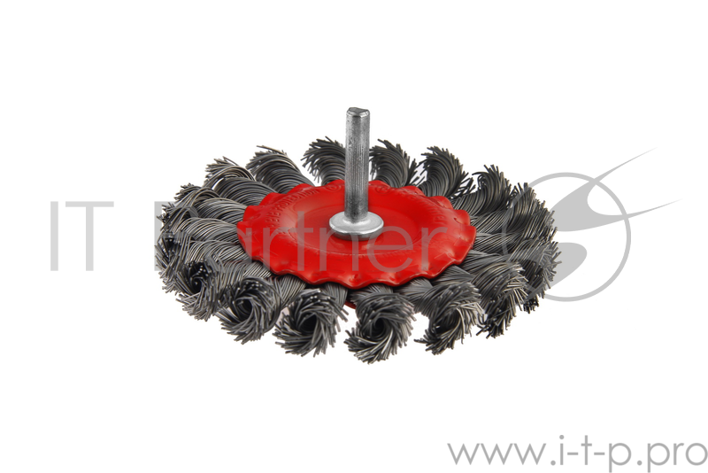 Кордщетка Hammerflex 207-208 75мм d6 радиальная витая жесткая, с хвостовиком