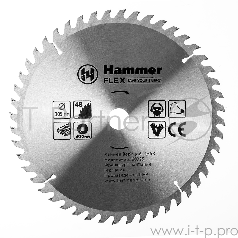 Пильный диск Hammer Flex 205-132 CSB WD 305*48*30мм по дереву