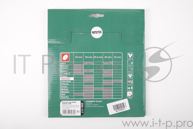 Диск пильный Hammer Flex 205-117 CSB WD 210мм*48*30/20мм по дереву