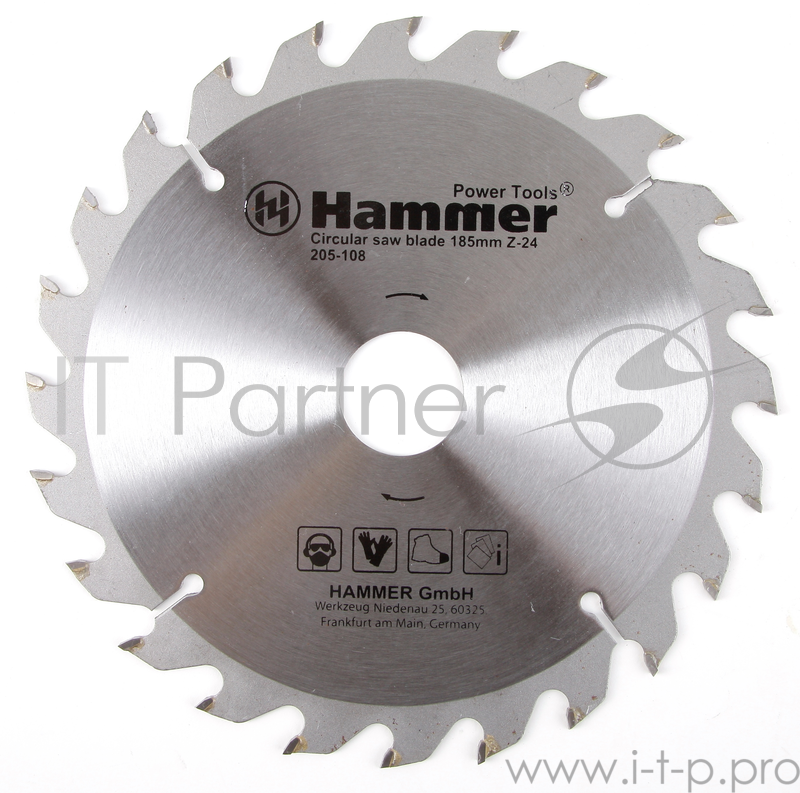 Диск пильный Hammer Flex 205-108 CSB WD 185мм*24*30/20мм по дереву