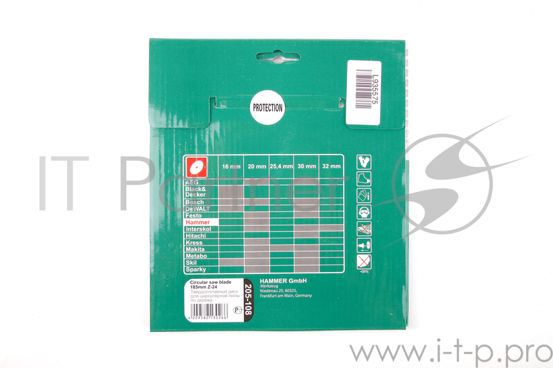 Диск пильный Hammer Flex 205-108 CSB WD 185мм*24*30/20мм по дереву