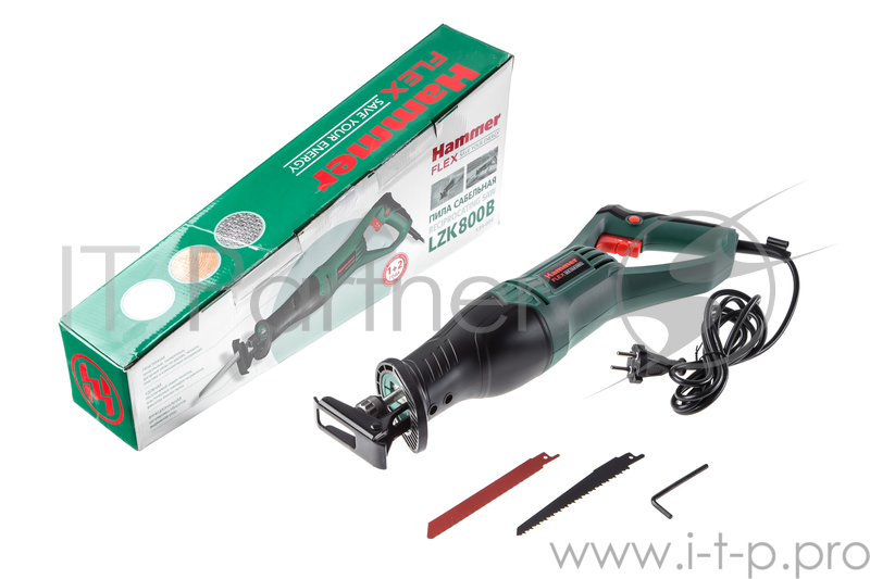 Пилы Hammer Flex LZK800B 344463 Пила сабельная { 800Вт 0-2800ход/мин макс.пропил 115мм-дер 20мм-мет, маятник }