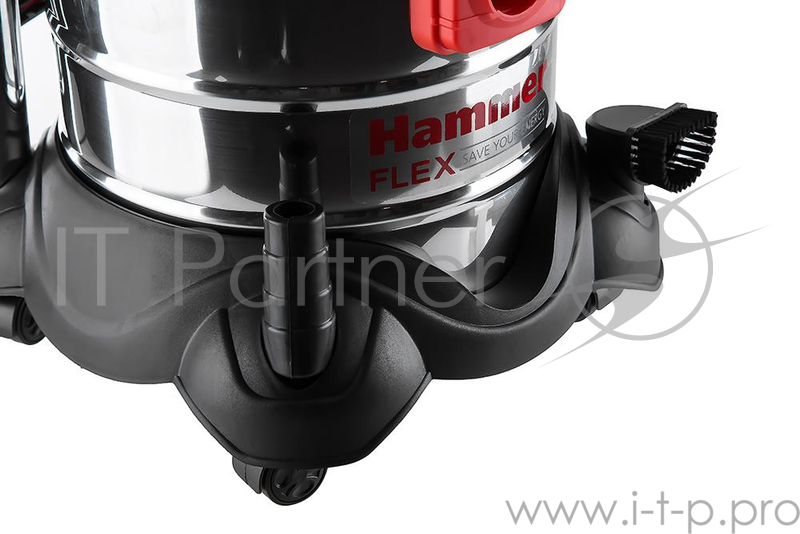 Пылесосы строительные Пылесос Hammer Flex PIL20A 196422 181-001 {для сух/вл уборки 1400Вт 20л + розетка для электроинструмента}