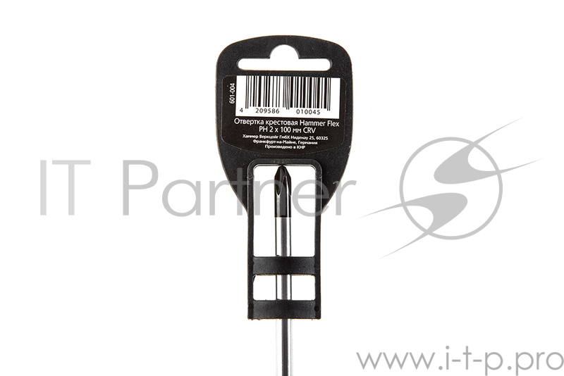 Отвертка Hammer Flex 601-004 PH-2x100мм крестовая CRV