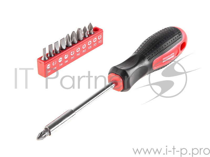 Отвертка Hammer Flex 601-036 с набором бит 11 предметов CRV