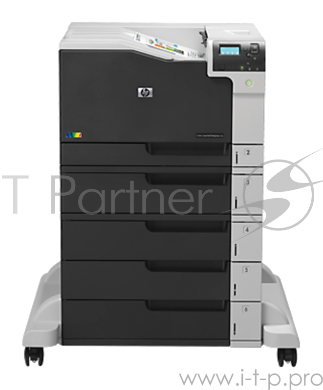 Принтер HP Color LaserJet Enterprise M750xh, цветной лазерный A3, 30 ppm, 600dpi, 1Gb, Enc.HDD320Gb, 6trays 100+250+500+stand 3x500, Duplex, USB2.0/GigEth, 1y warr, replace CE709A)