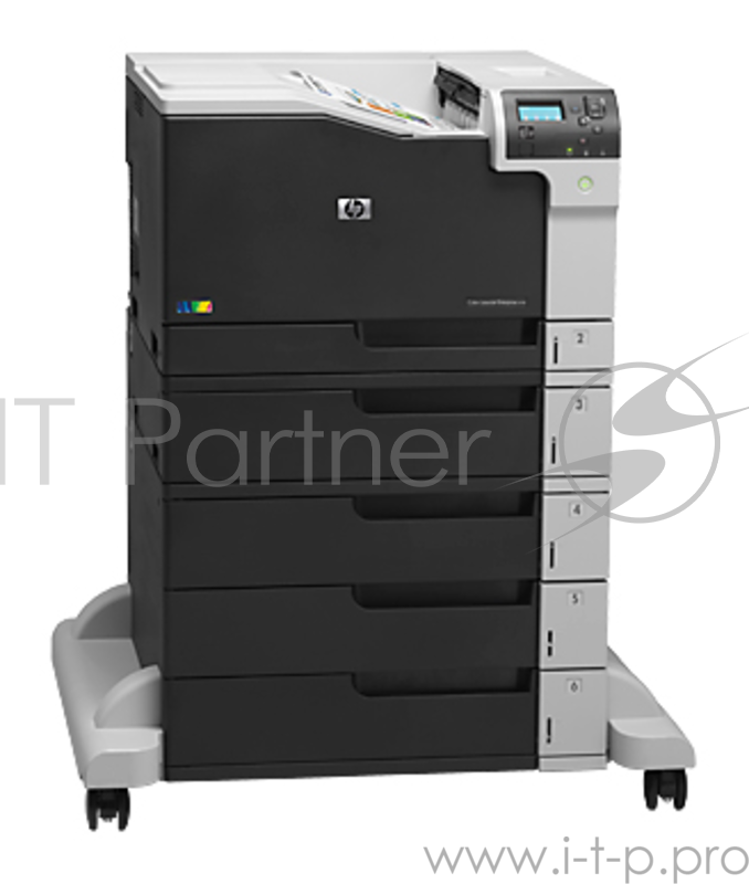 Принтер HP Color LaserJet Enterprise M750xh, цветной лазерный A3, 30 ppm, 600dpi, 1Gb, Enc.HDD320Gb, 6trays 100+250+500+stand 3x500, Duplex, USB2.0/GigEth, 1y warr, replace CE709A)