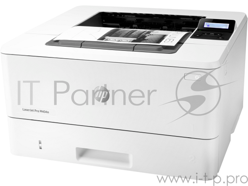 Принтер лазерный HP LaserJet Pro M404n (W1A52A) (A4, 1200dpi, 4800x600, 38ppm, 128Mb, 2tray 100+250, USB2.0/GigEth
