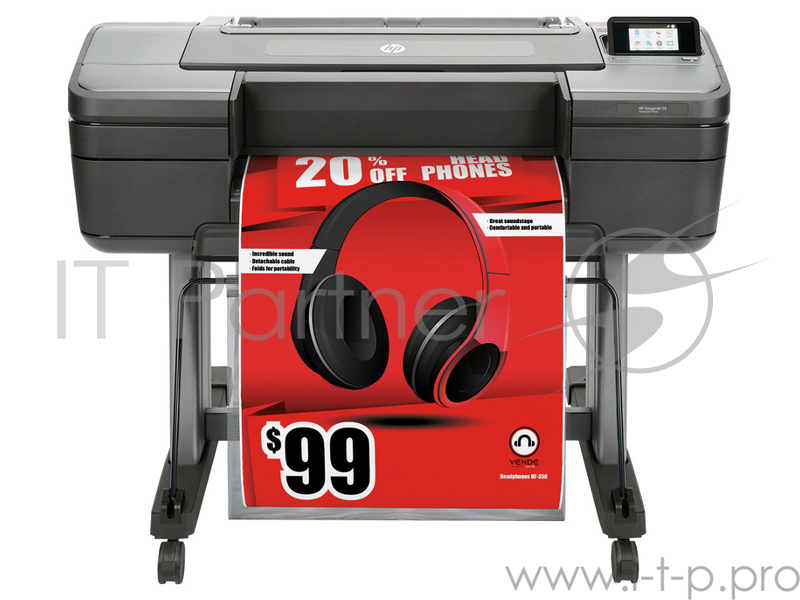 Плоттер HP DesignJet Z6 24-in Postscript Printer 6-цветная струйная печать макс. формат печати A1 (594 × 841 мм) печать фотографий цветной ЖК-дисплей печать с фотокамеры Ethernet